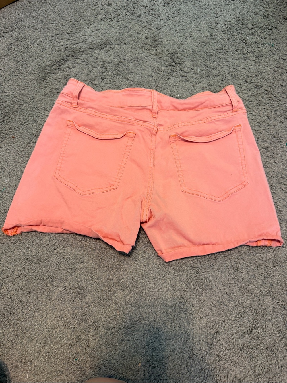 Daytrip Coral Pink Denim Shorts - Picture 4 of 4